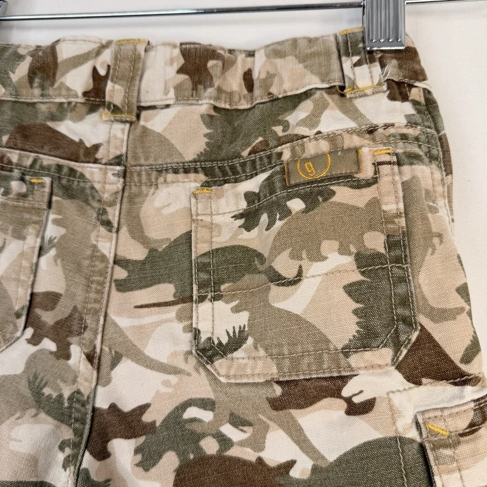 Gymboree 2T Boys dinosaur camo cargo VTG Y2K Cotton Canvas Pockets 4